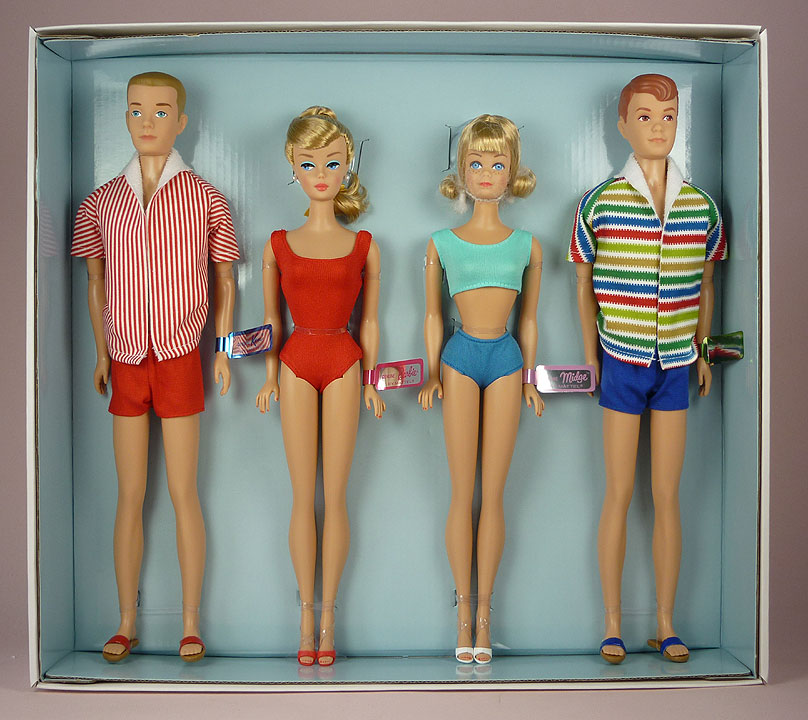 Double Date Barbie Ken Midge And Allan Gift Set Barbie Vintage Barbie Barbie Dolls